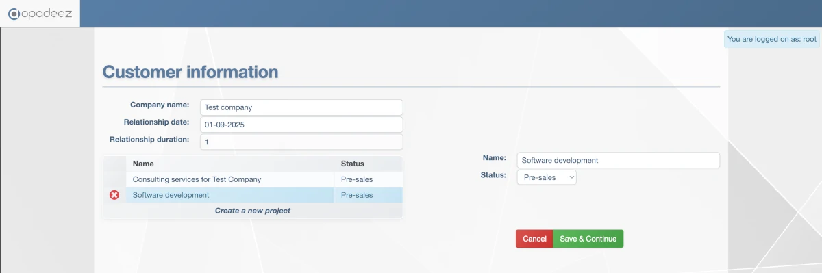 Customer Runtime Interface