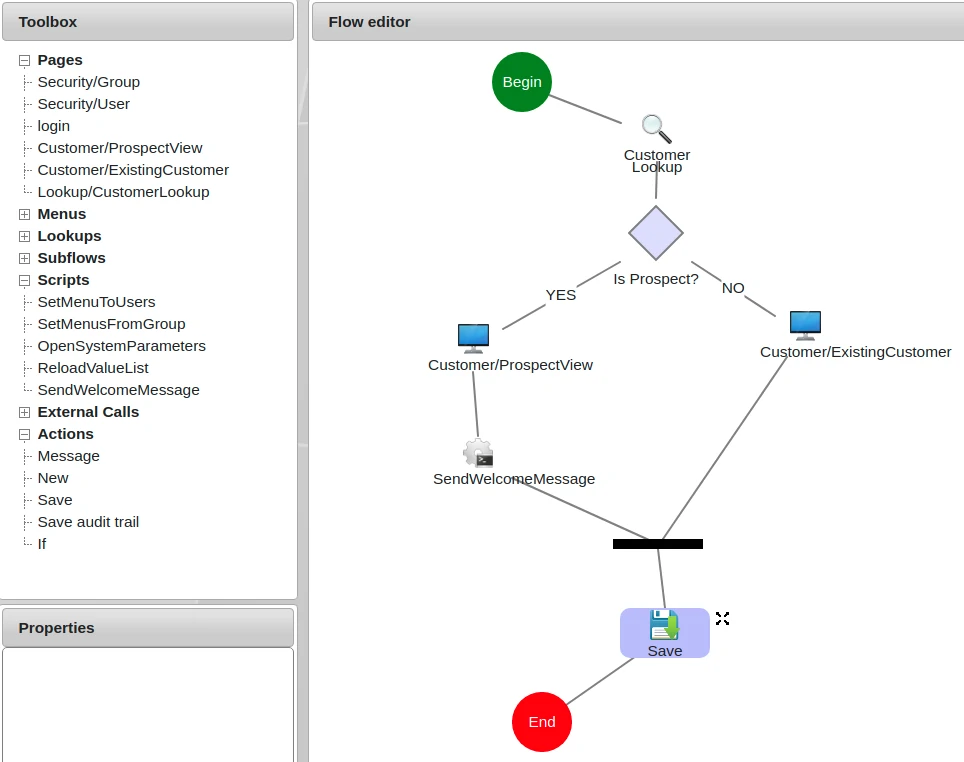 Flow Editor Interface