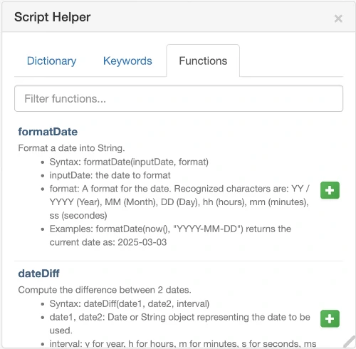 Script Helper Functions