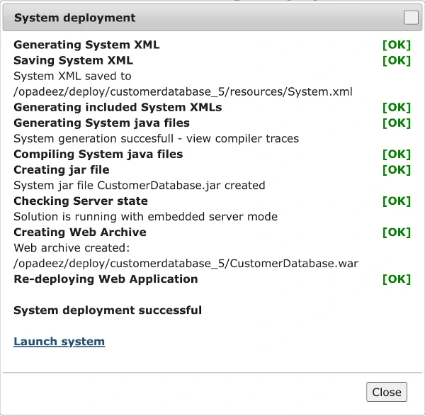 System Deployment Process